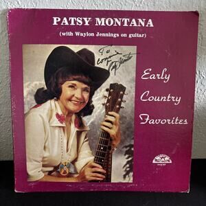 Signed Patsy Montana with Waylon Jennings - Early Country Favorites Vinyl LP